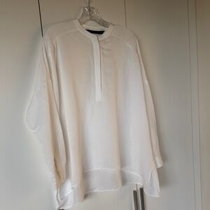 Zara Off-White Relaxed Blouse